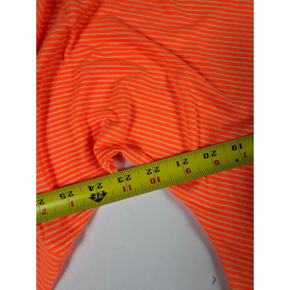 BCBGMAXAZRIA Neon Coral Stripe Dolman Sleeve Top Small - Picture 8 of 8